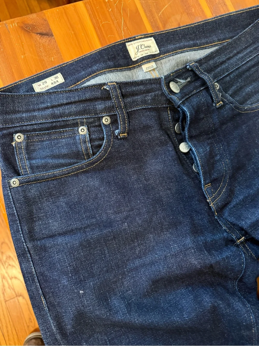 2 pair- J. Crew Selvedge Slim Jeans 1 dark and 1 medium wash